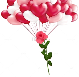 三八妇女节红色玫瑰气球