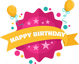 枚红色太阳标签生日贺卡