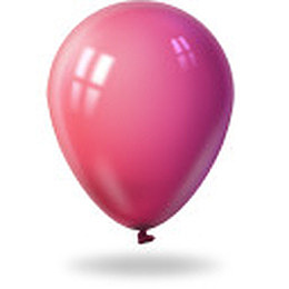 气球品红色的Balloon-icons