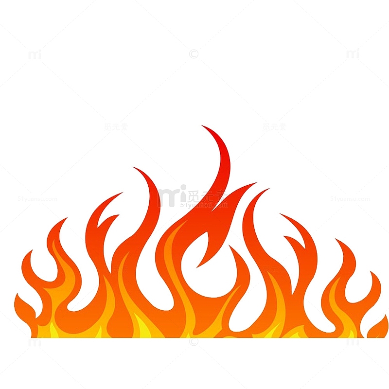 卡通火焰的火热图标PNG