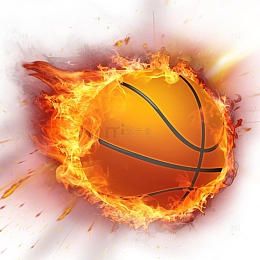 篮球火素材