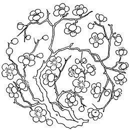 圆形梅花简笔画