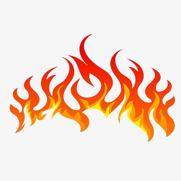 卡通炎热的火的图标PNG
