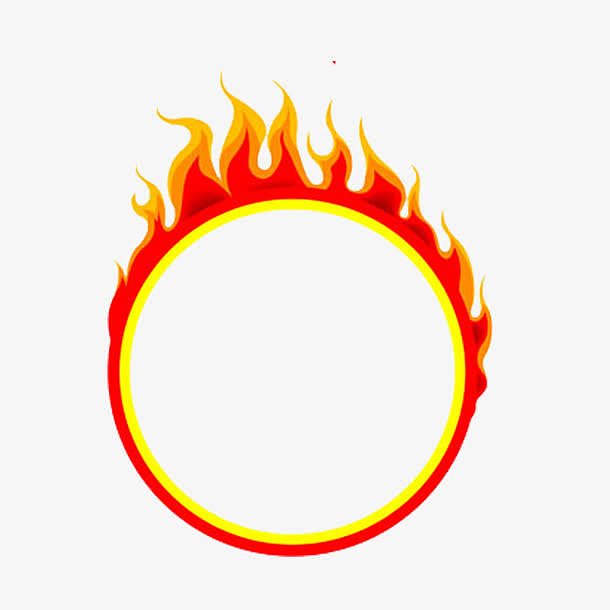 卡通火热的太阳标识PNG