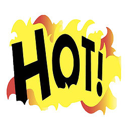 卡通火热的黄色火焰标示符PNG