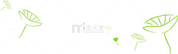 圆形绿叶漂浮