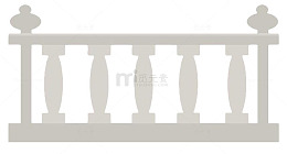白色扁平化建筑护栏