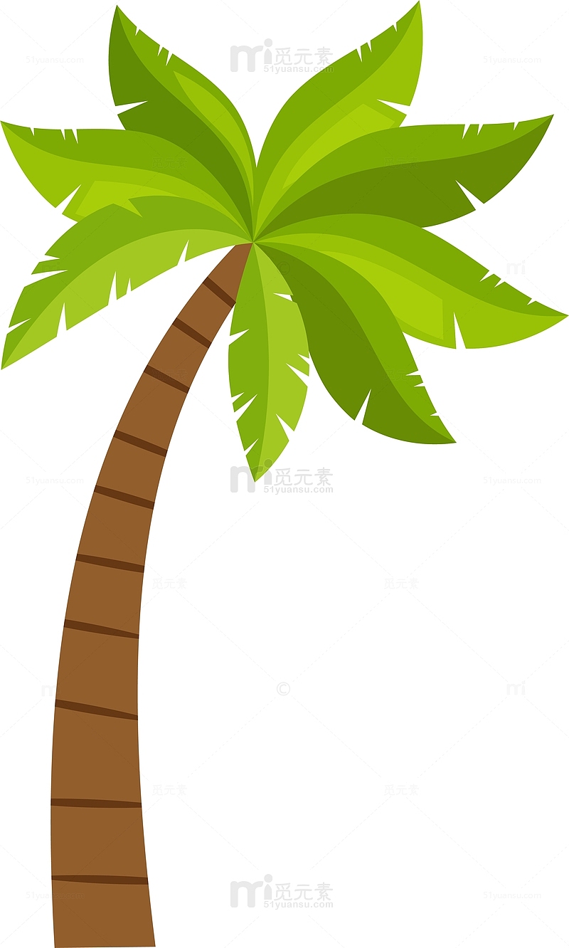 卡通椰子树图案