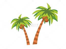 卡通手绘椰树