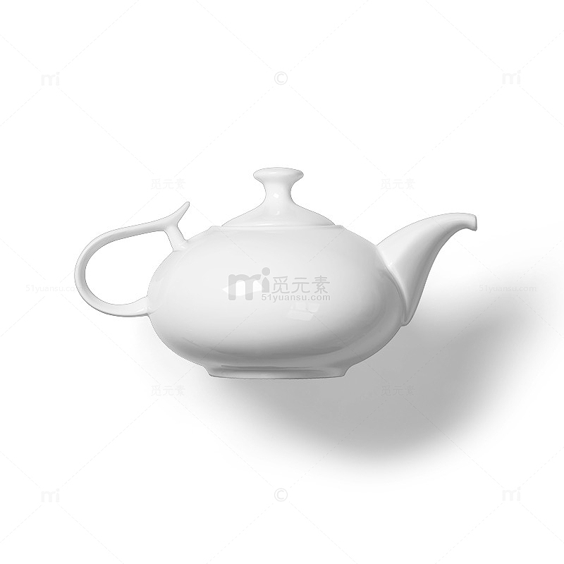 白色茶壶餐具