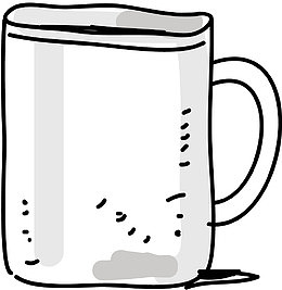 白色矢量瓷缸马克杯
