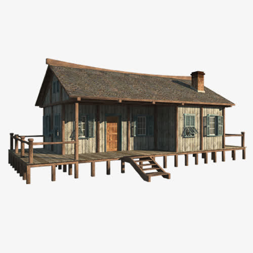 彩色质感装饰木屋设计图素材免费下载_觅元素