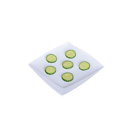 斜纹正方盘纯白陶瓷骨瓷牛排西餐