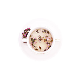 产品实物桃花茶干茶水