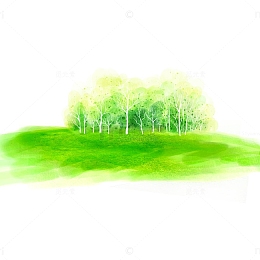 绿色卡通世界湿地日手绘树林森林