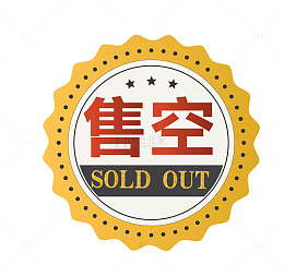 矢量卡通手绘售空图标