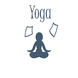 女性瑜伽形象剪影