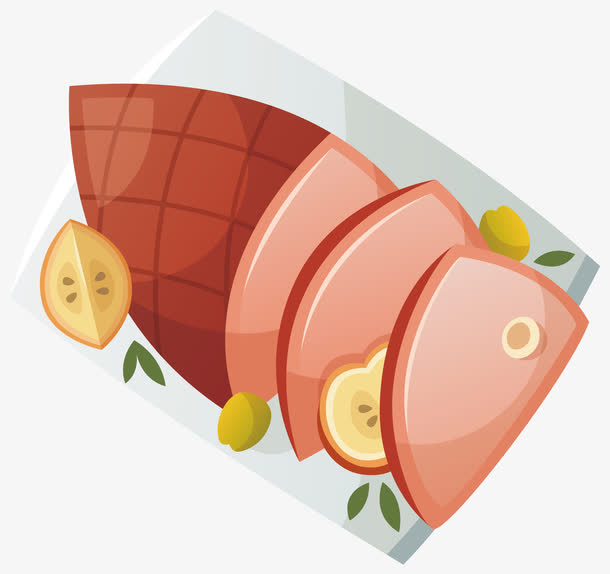 矢量卡通牛排