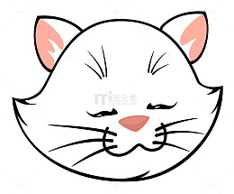白色猫头黑色胡须