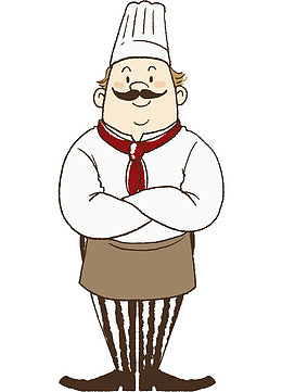 帅气小胡子的厨师