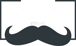 简约小胡子标题框