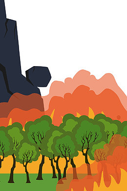 火灾自然灾害安全教育图案