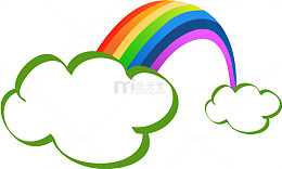 卡通多彩彩虹