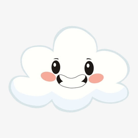 手绘线稿卡通白云元素