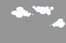 白色云朵装饰图案
