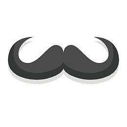 卡通胡子装饰海报设计