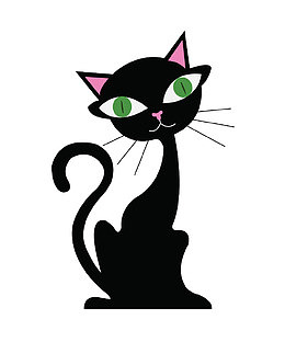 妩媚的黑色小猫咪