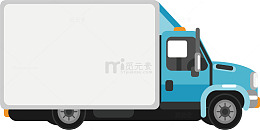 灰色车厢的快递货车