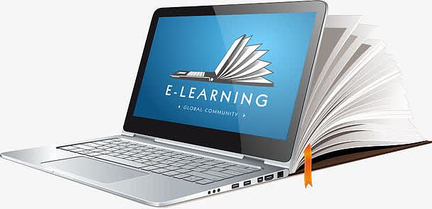 矢量书本电脑素材_矢量书本电脑图片元素-觅元素