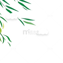 绿色植物垂柳元素