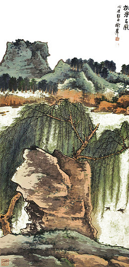 柳岸春风