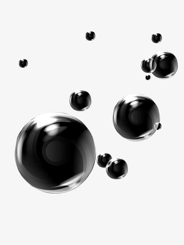 黑色质感形状球体