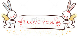 卡通可爱的小兔子边框