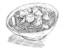 面条线稿