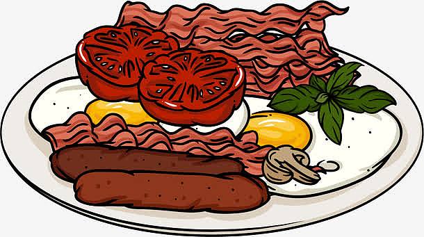 卡通西餐牛排免抠图