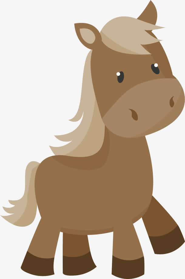 矢量图棕色的小马素材免费下载_觅元素