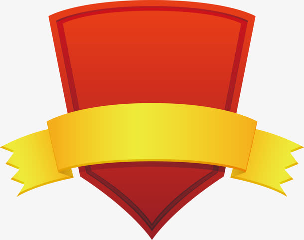 红色盾牌标题框