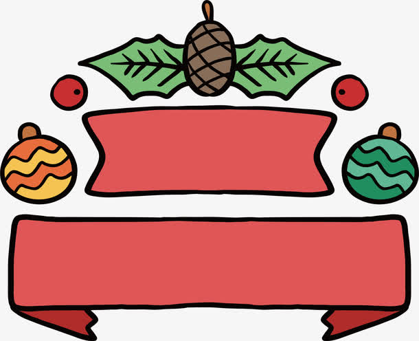 圣诞球装饰标题框