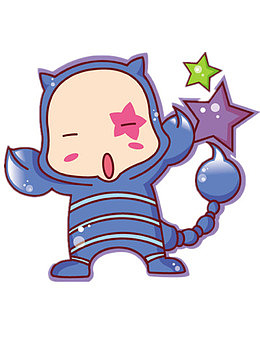 捡蝎子手绘卡通素材