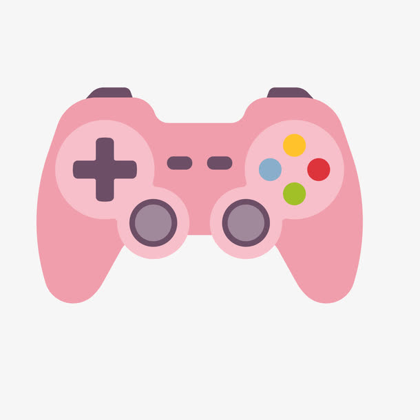 粉红色的游戏手柄设计