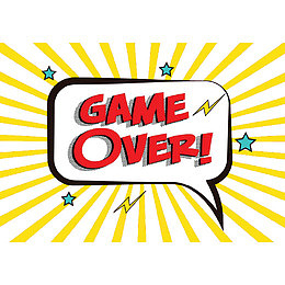 卡通game over