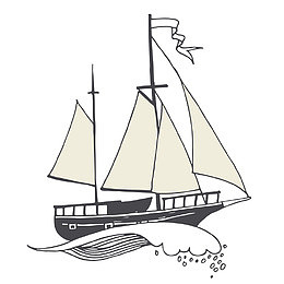 大海中的帆船简笔画