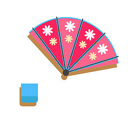 粉色樱花扇子设计
