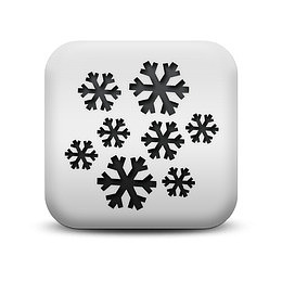 磨砂白广场图标自然奇迹雪花自然
