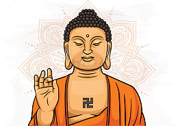 闭着眼睛的佛祖