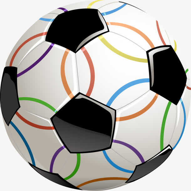 创意彩色矢量足球图
